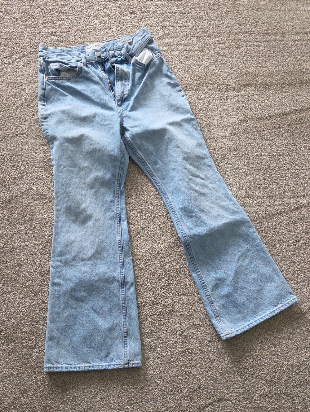 DENIM FORUM high rise flare